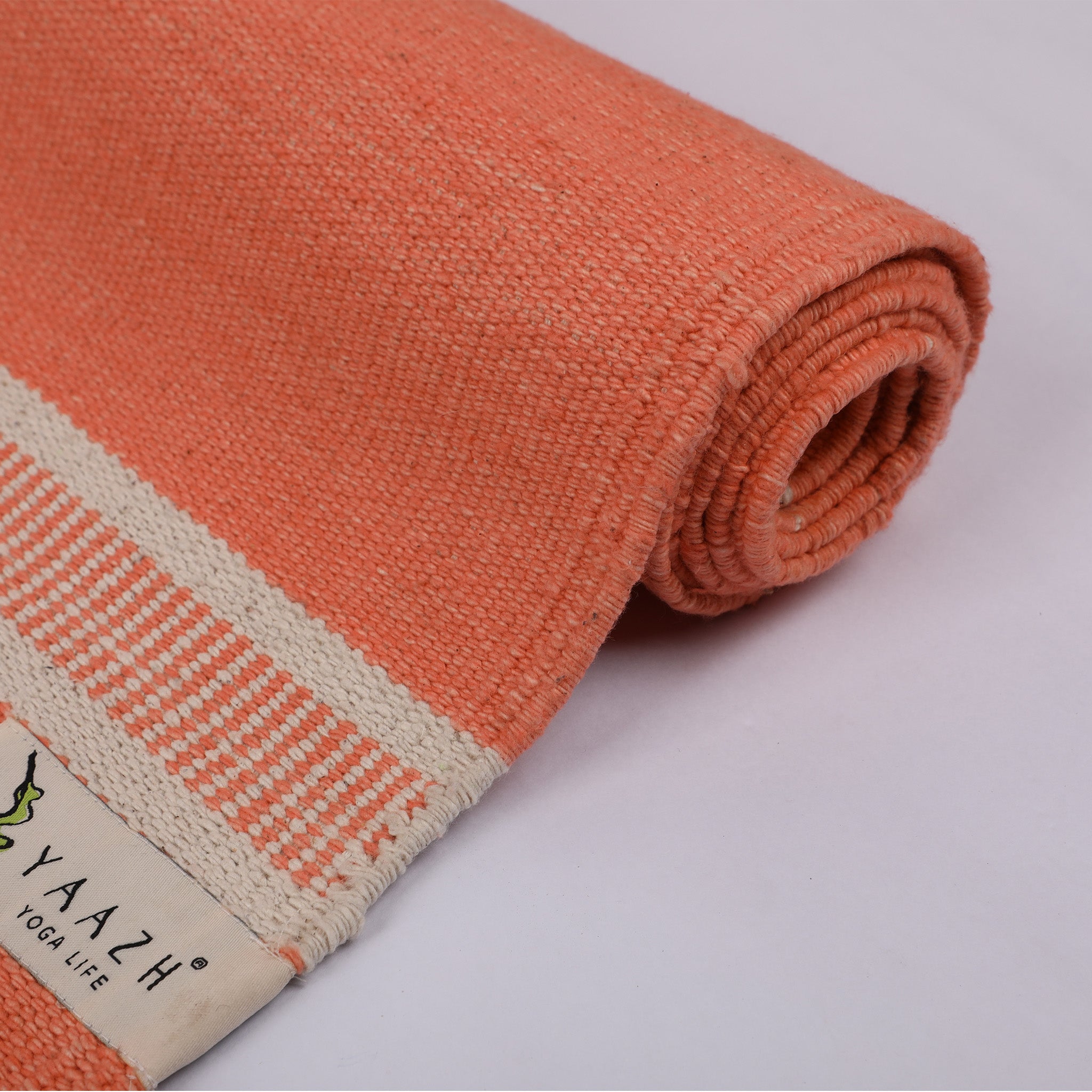 Ayurvidya - Herbal Dyed Organic Cotton Yoga Rug Mat – Yaazh Naturals